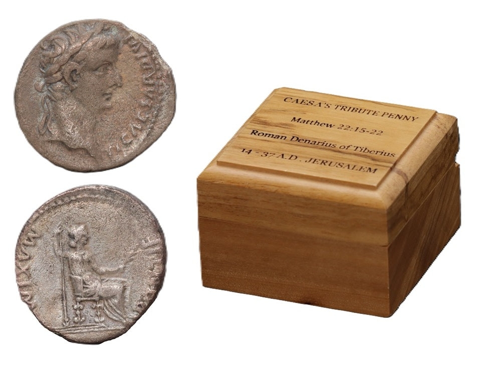 Caesar’s Tribute Penny – Roman Denarius of Tiberius (14–37 A.D.)