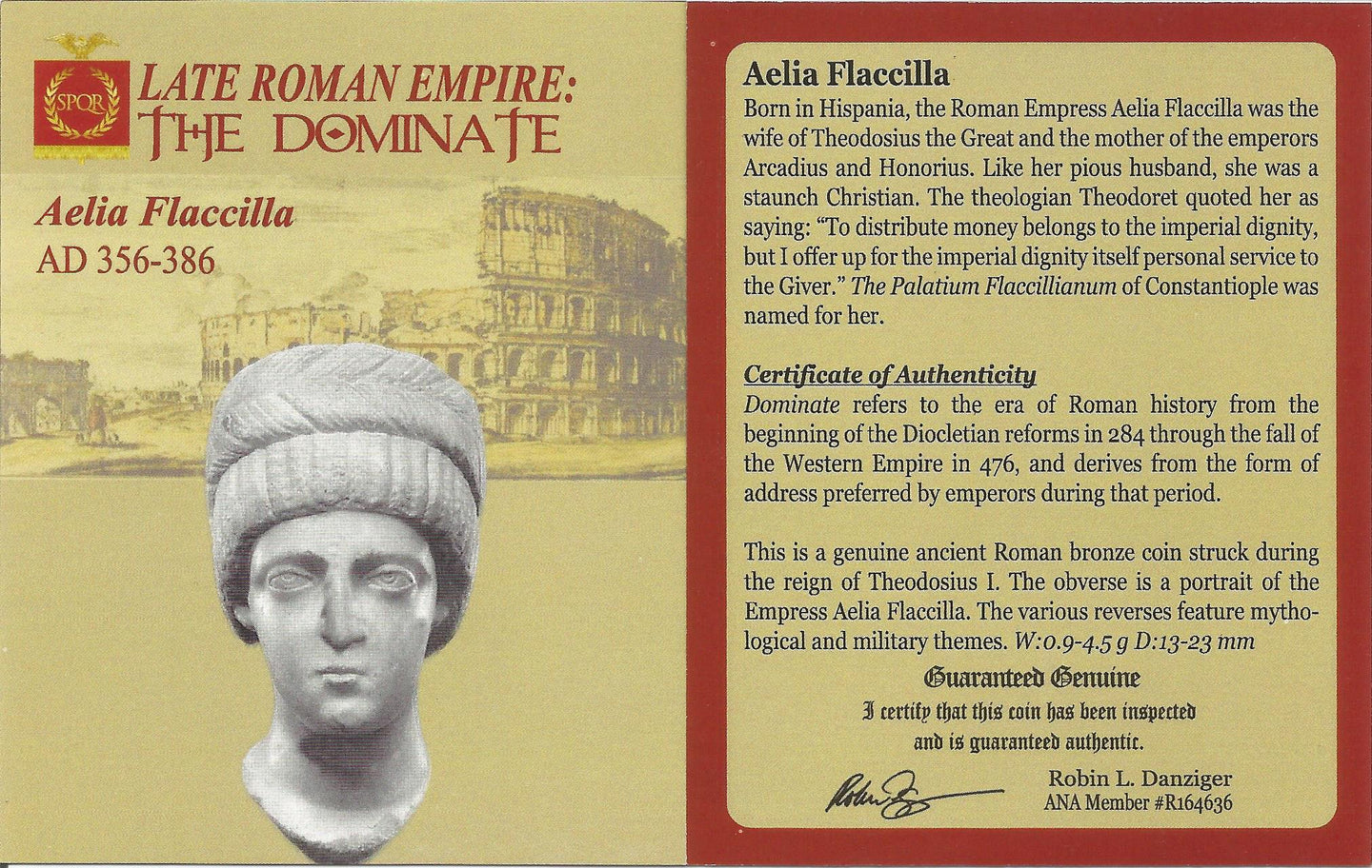 Roman AE2 of Aelia Flacilla (AD356-386)NGC(VF)