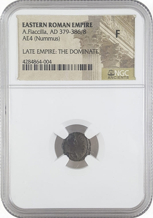 Roman AE4 of Aelia Flacilla (AD356-386)NGC(F)