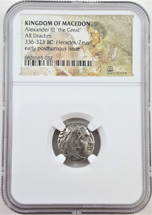 Ancient Greek, Macedonian Empire, Alexander the Great (336-323 BCE) NGC Certified Slab(CH-VF)