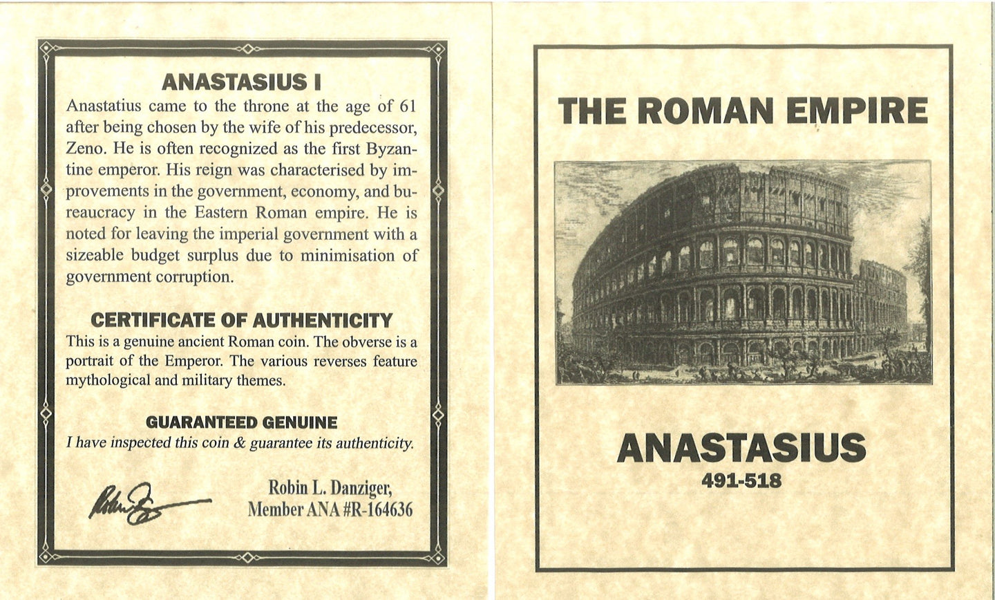 Roman Bronze AE4 of Anastasius NGC(G)