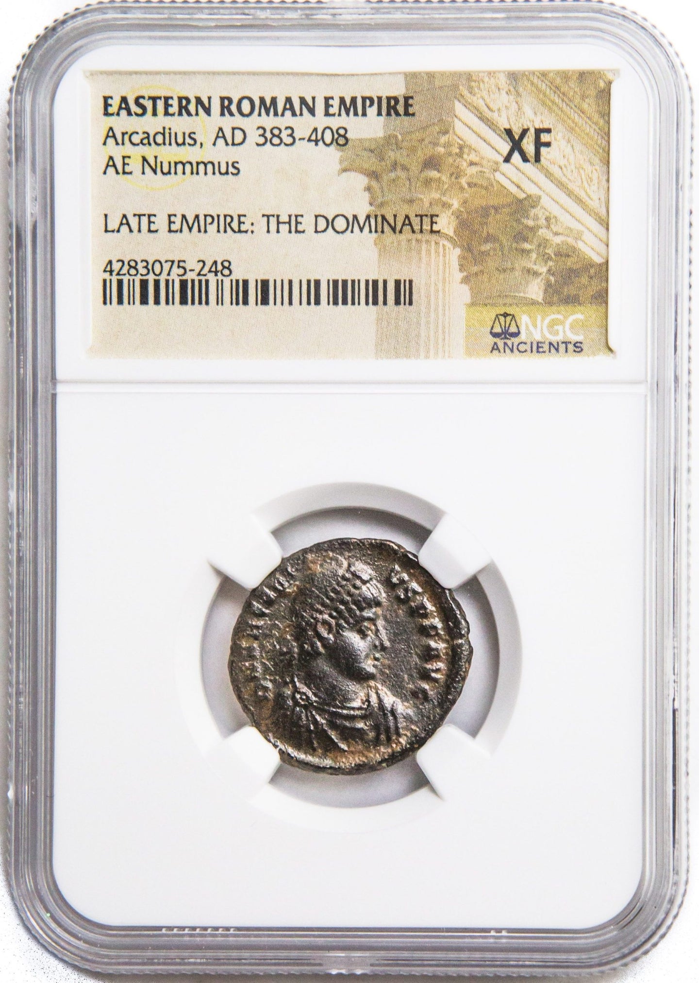 Roman AE2 of Arcadius (AD383-408) NGC(XF)