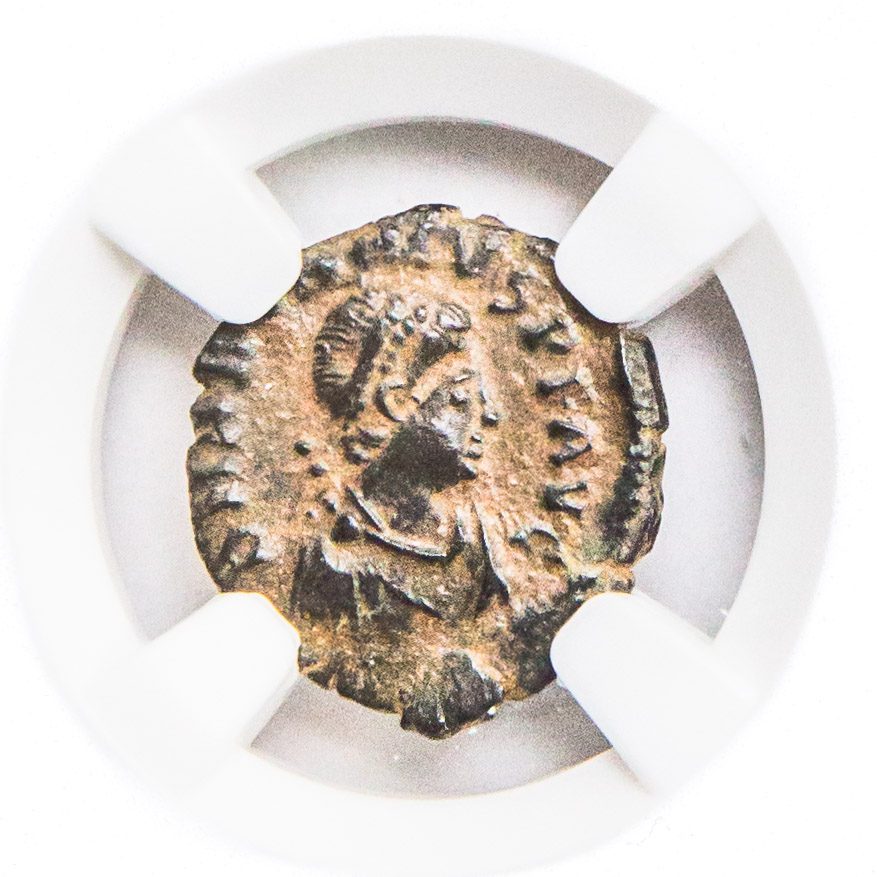 Roman AE4 of Arcadius (AD383-408) NGC(XF)