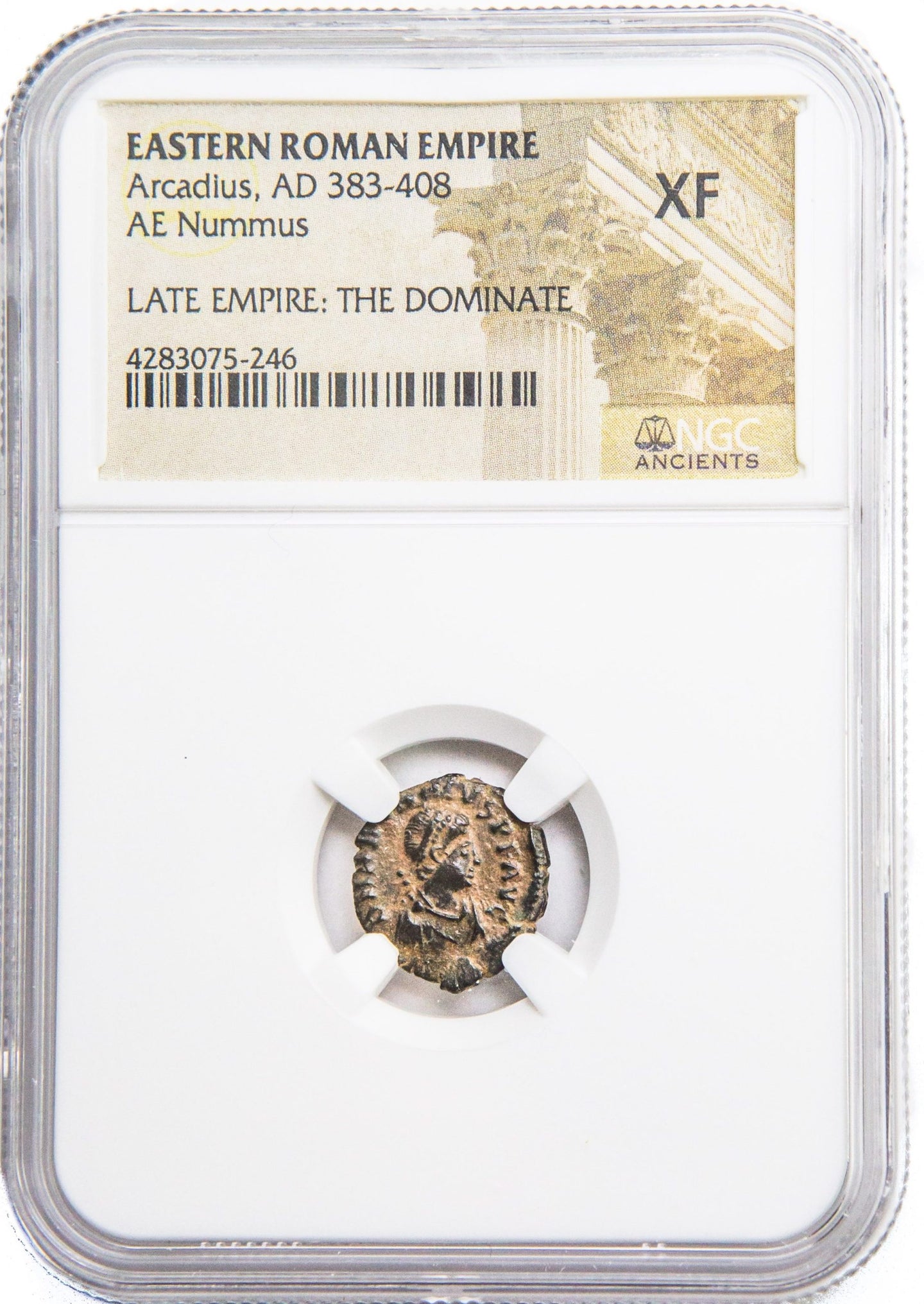 Roman AE4 of Arcadius (AD383-408) NGC(XF)