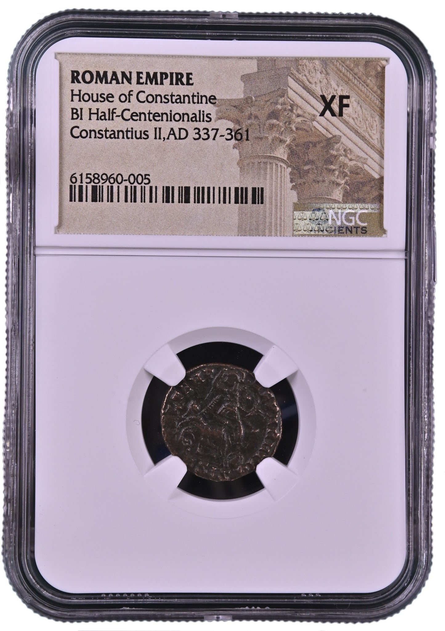 Constantius II Gladiator Reverse NGC Slab (XF) – Fallen Horseman(XF)