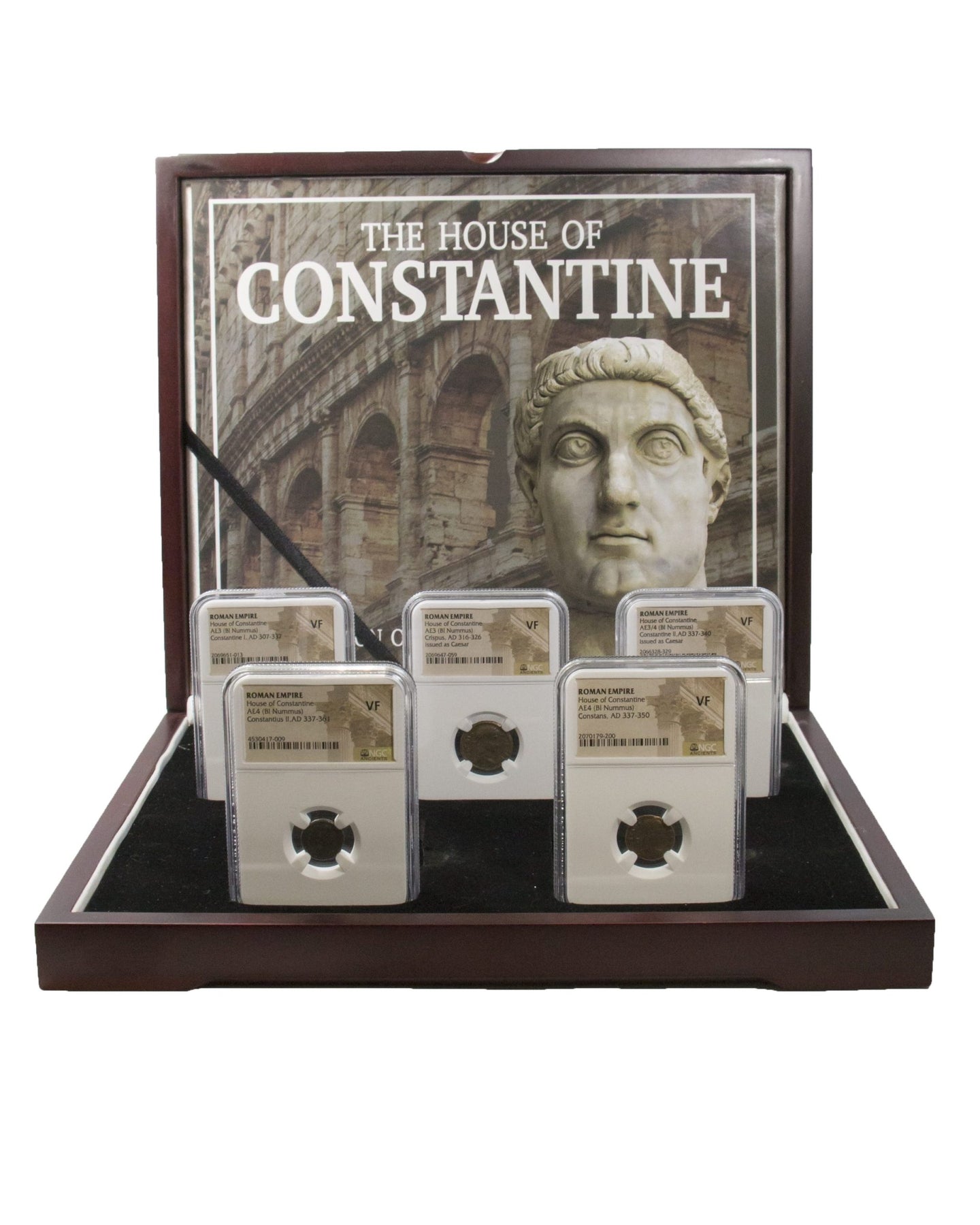 House of Constantine: A Collection of Five Slabbed Coins (Five-Coin Box)