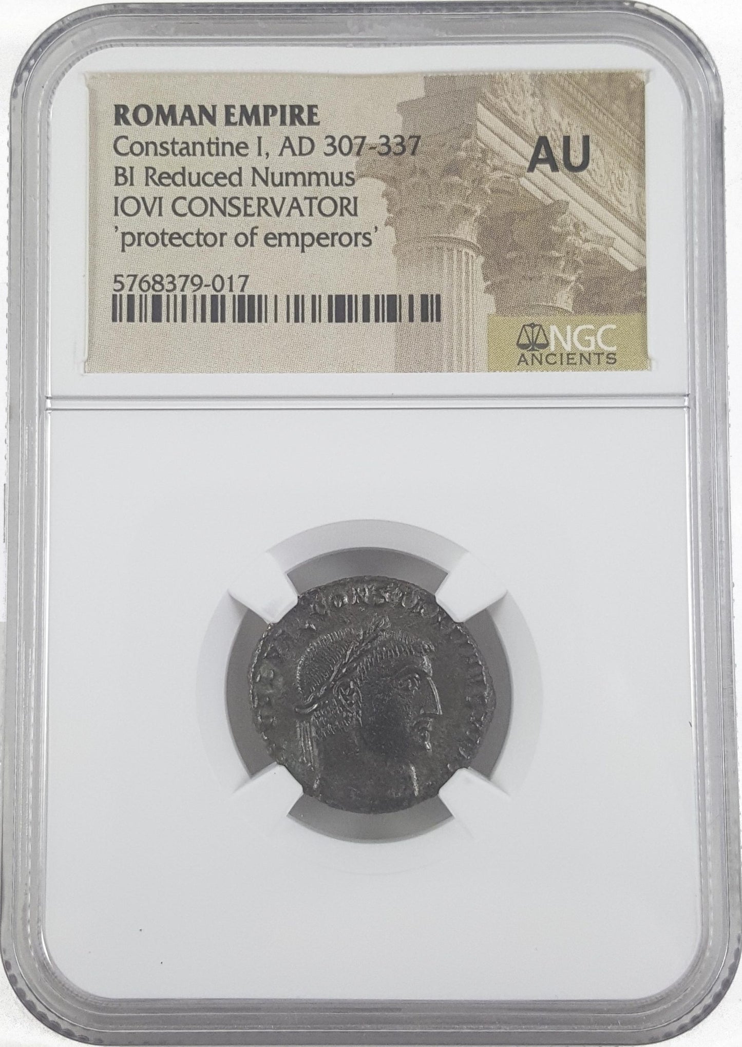 Roman AE of Constantine I, the Great (AD 272-337) Jovi Conservatori NGC(AU)