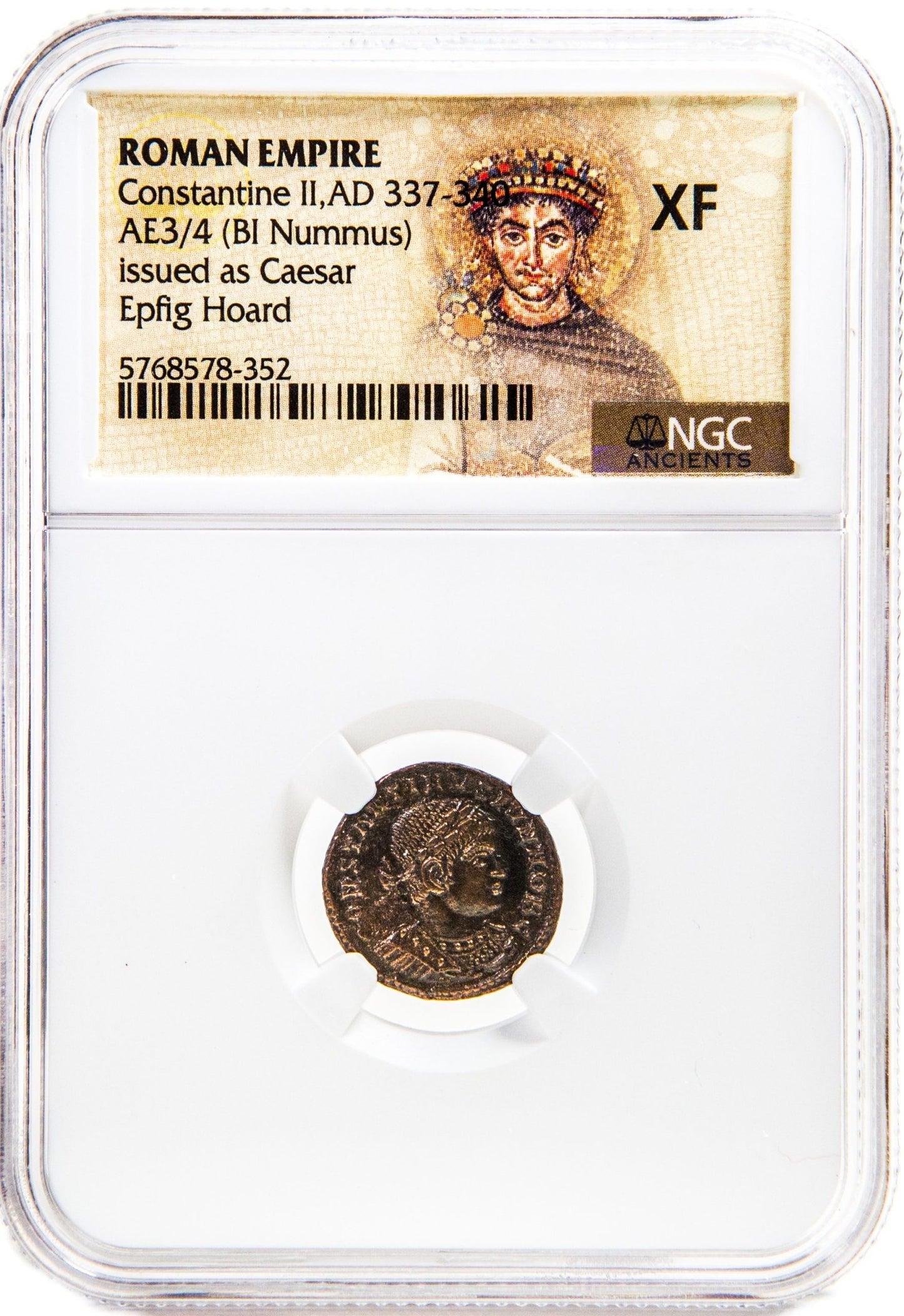 Roman AE of Constantine II (AD 316-340) Epfig Hoard NGC(XF)