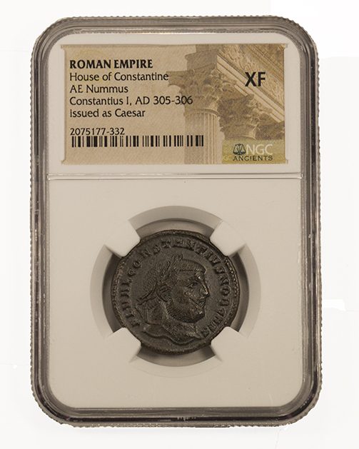 Roman AE1 of Constantius Chlorus 1st (AD 293-306) NGC(XF)