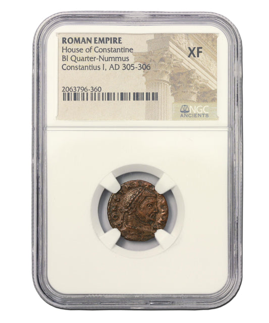 Roman AE3 of Constantius Chlorus 1st (AD 293-306) NGC(XF)