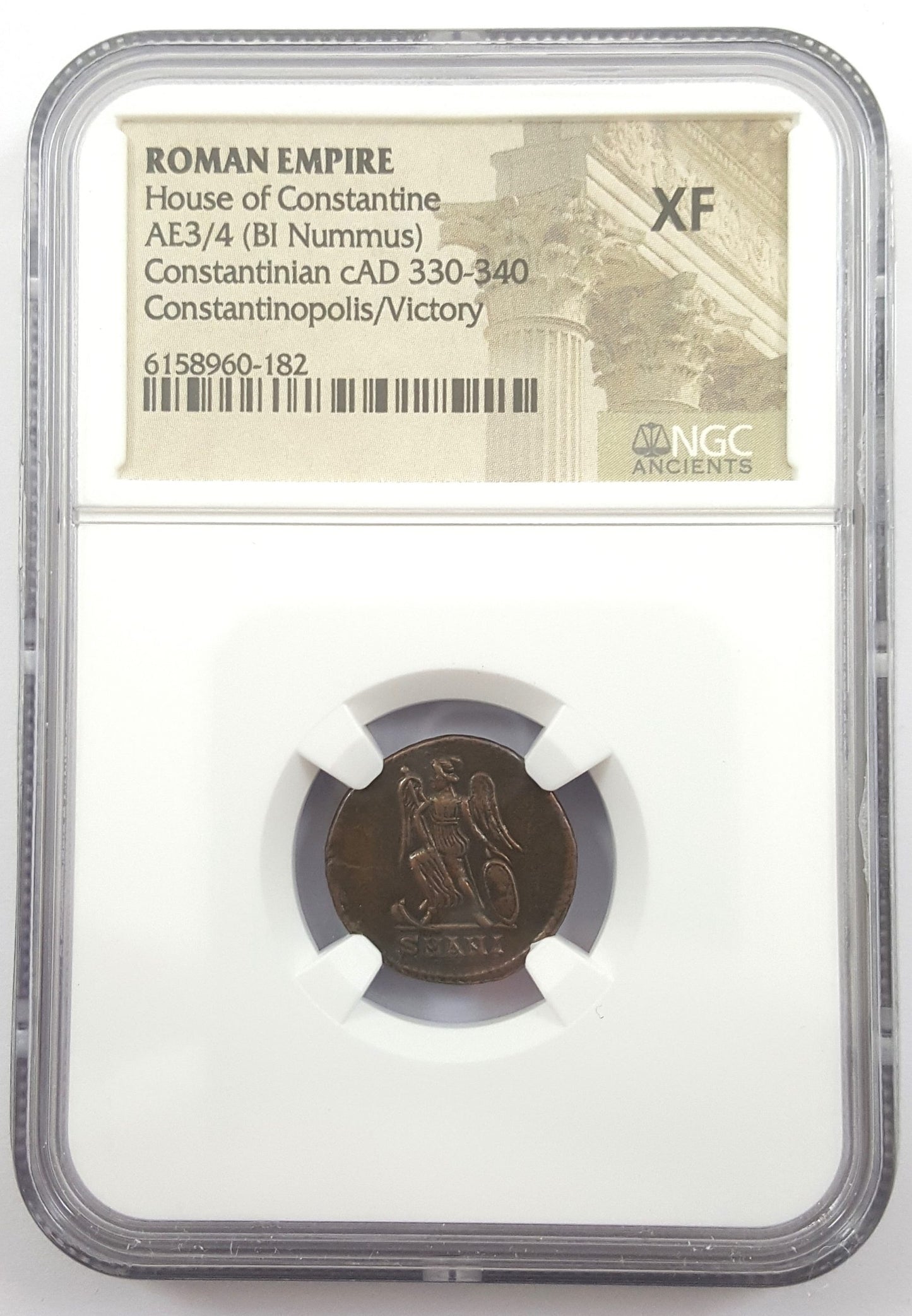 Roman AE of Constantinopolis (AD 330-346) NGC(XF)