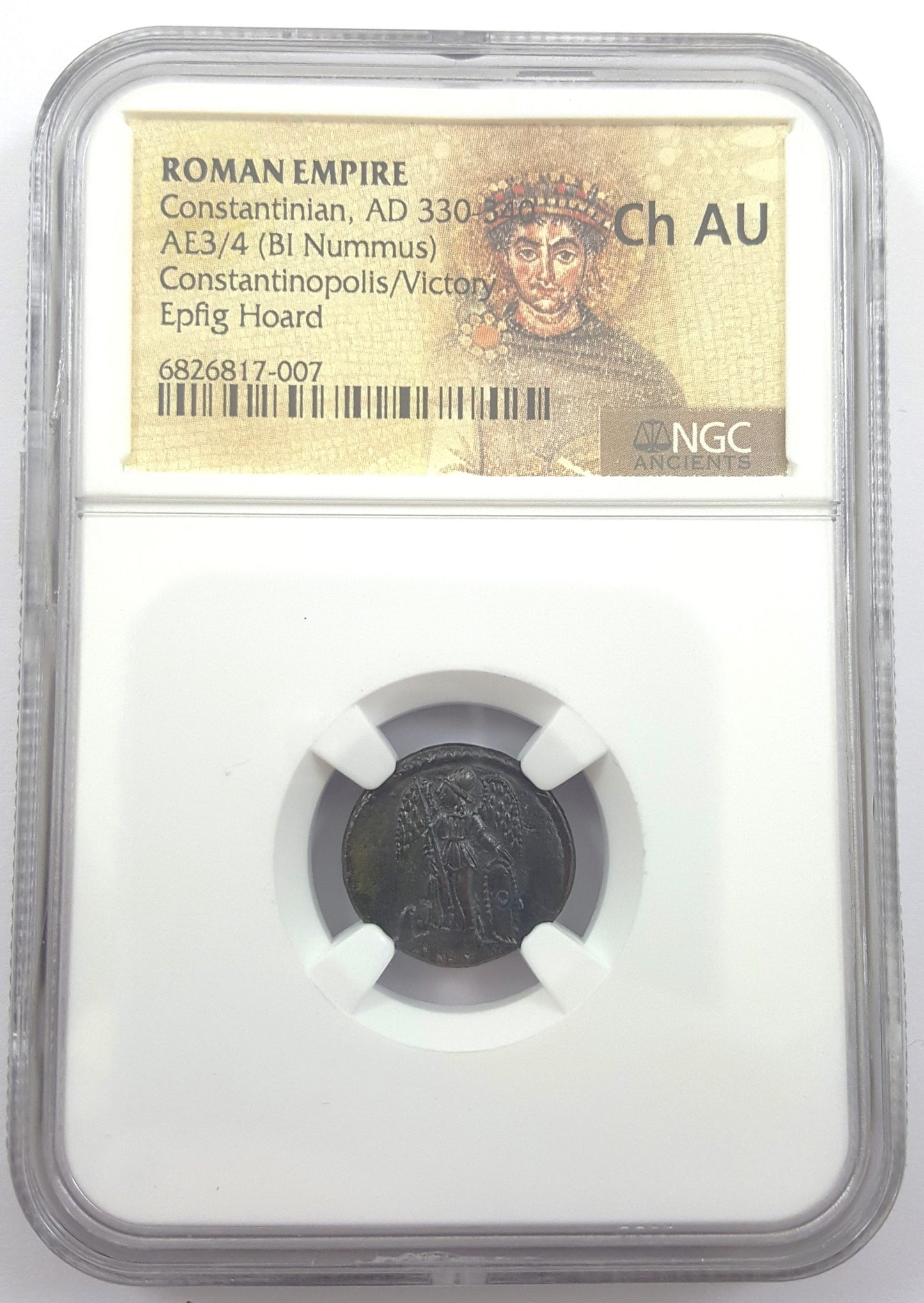 Roman AE of Constantinopolis (AD 330-346) Epfig Hoard NGC(CH-AU)