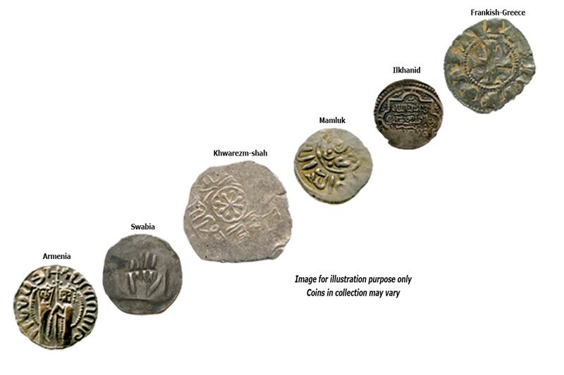 Crusader: Friends & Foes, Box of 6 Silver Medieval Coins (Six-Coin Box)