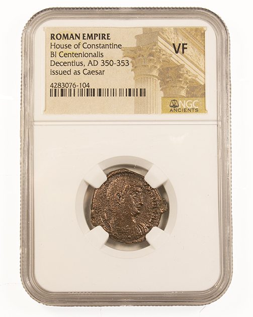 Roman bronze of Magnus Decentius (350-353) NGC(VF)