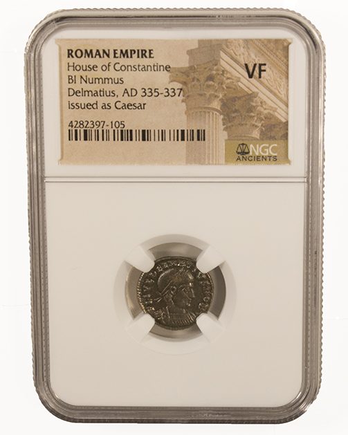 Roman AE of Delmatius (AD 335-337) NGC(VF)