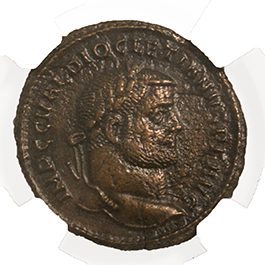 Roman AE of Diocletian (AD284-305) NGC(VF)