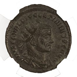 Roman AE Antoninianus of Diocletian (AD284-305) NGC(AU)