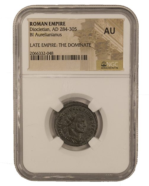 Roman AE Antoninianus of Diocletian (AD284-305) NGC(AU)