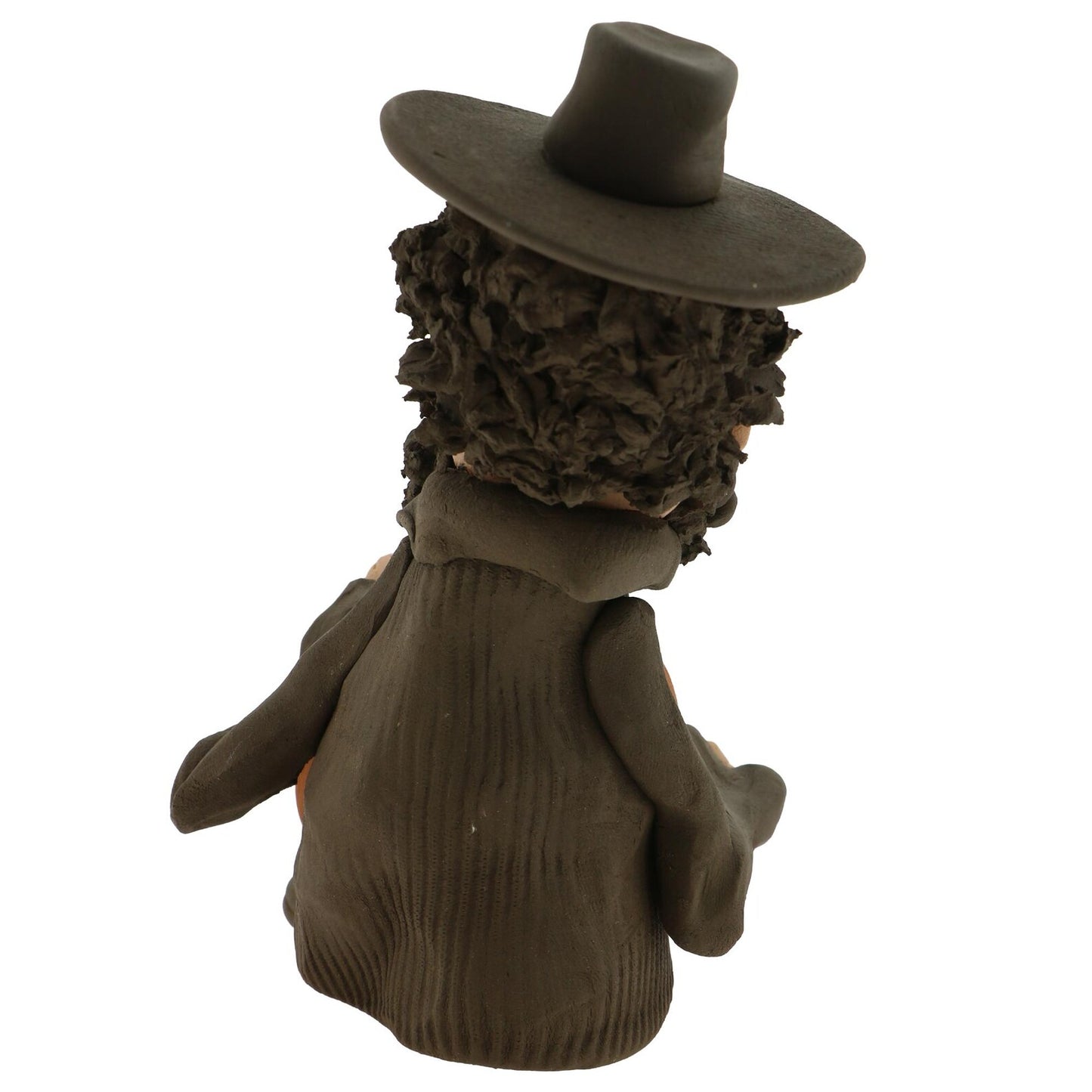 Handcrafted Ceramics figurine portraying a Jewish man Playing a drum with a mallet
