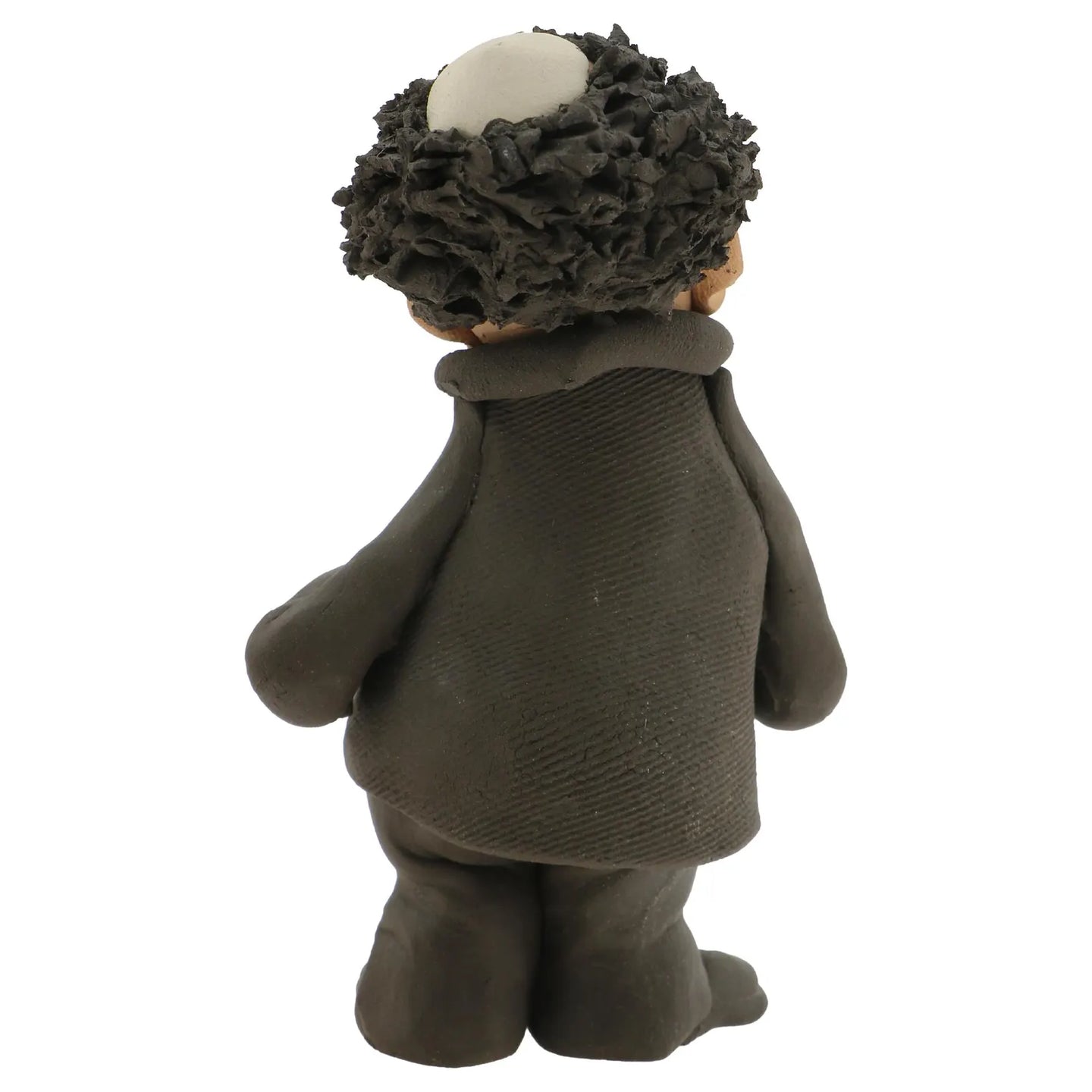 Handcrafted Ceramic figurine portraying a Jewish man Playing a Saxophone