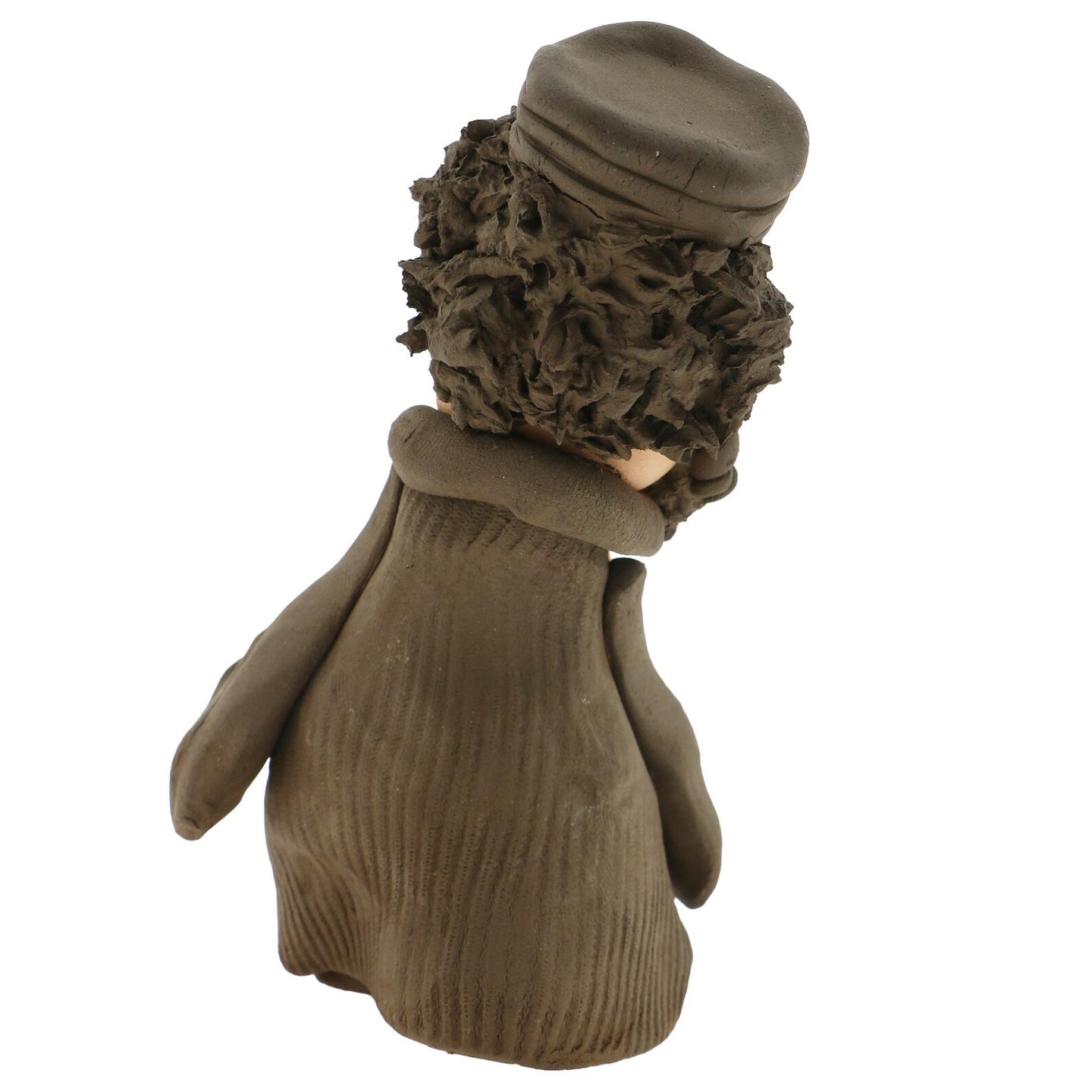 Handcrafted Ceramic figurine portraying a Jewish Musician Playing a Saxophone