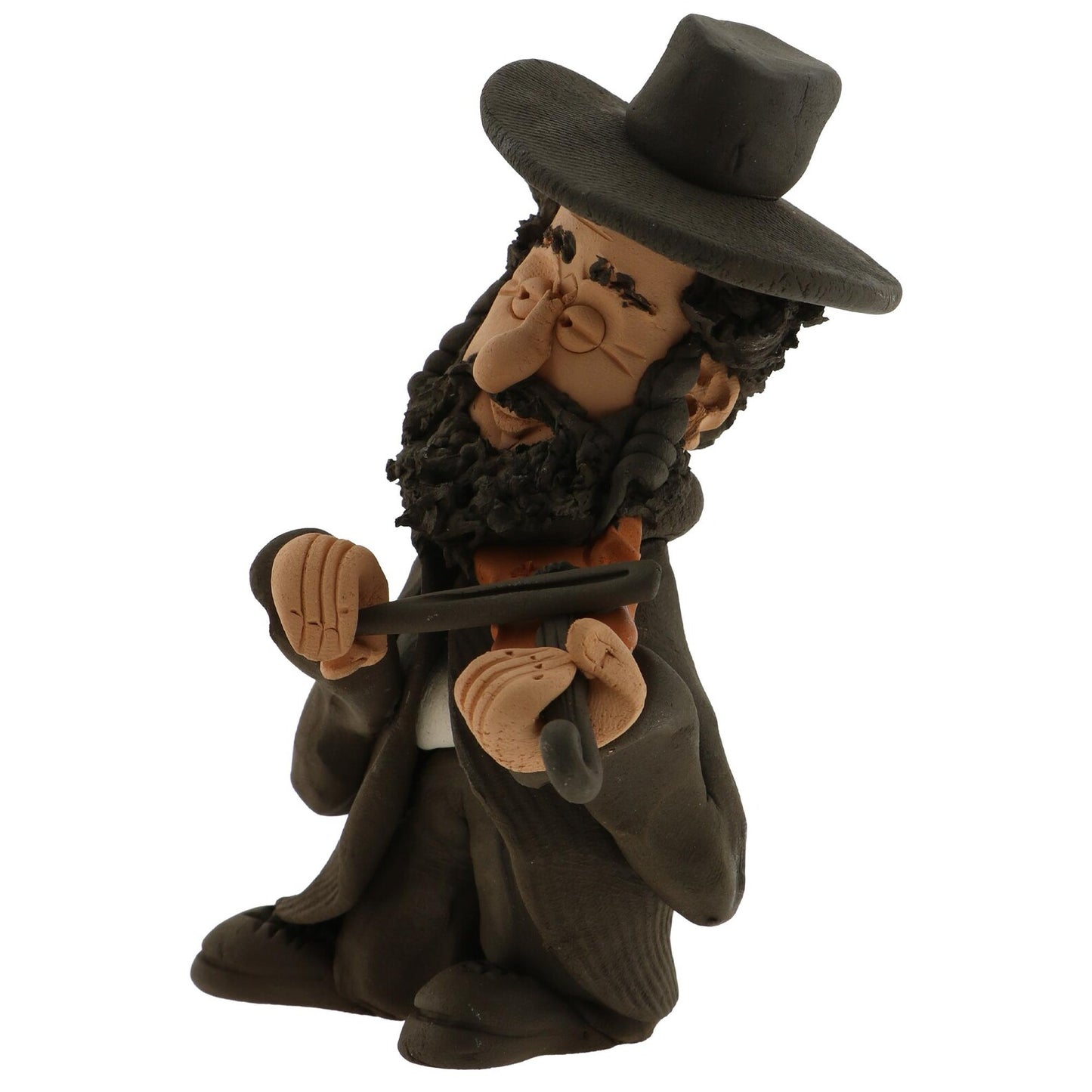 Handcrafted Ceramics figurine portraying a Jewish man Playing a Violin