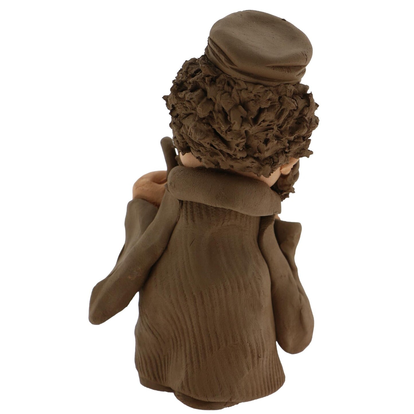 Handmade figurine made by retired artist Yuri Dogayev. The figurine portrays a Jewish man with a rich brown beard playing a Viola.