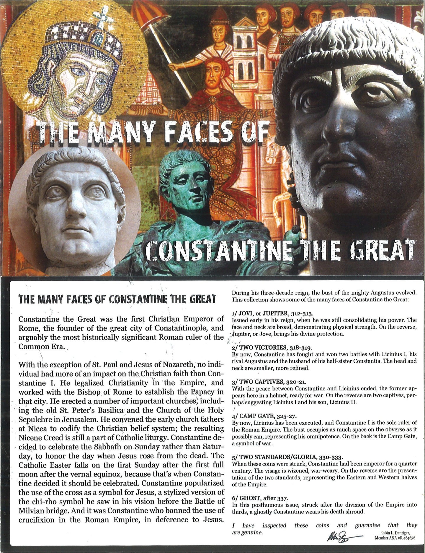 The Many Faces of Constantine the Great: Six Coin Boxed Collection