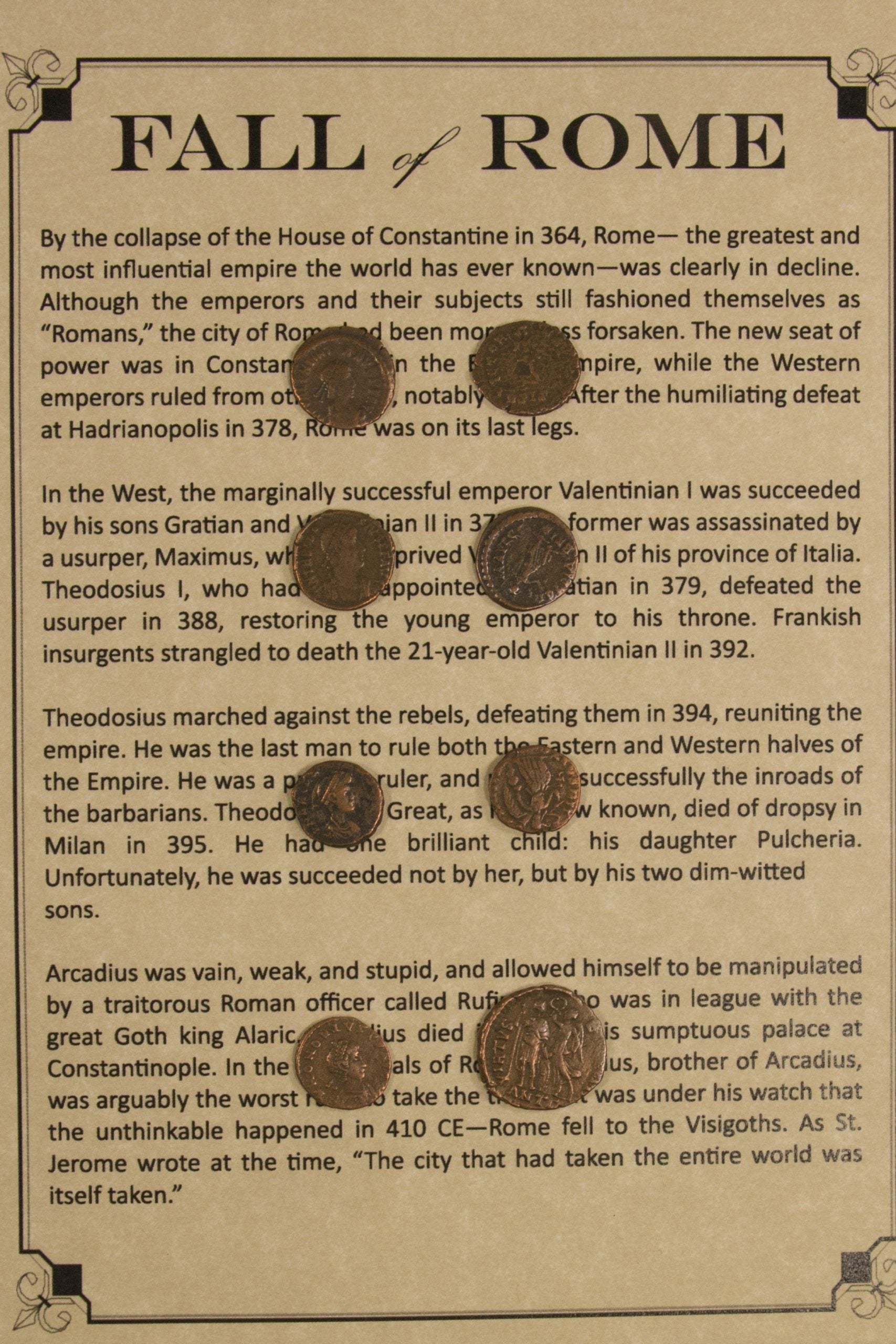 Fall of Rome: Four “AE4” Coins of the Late Roman Empire (Album)