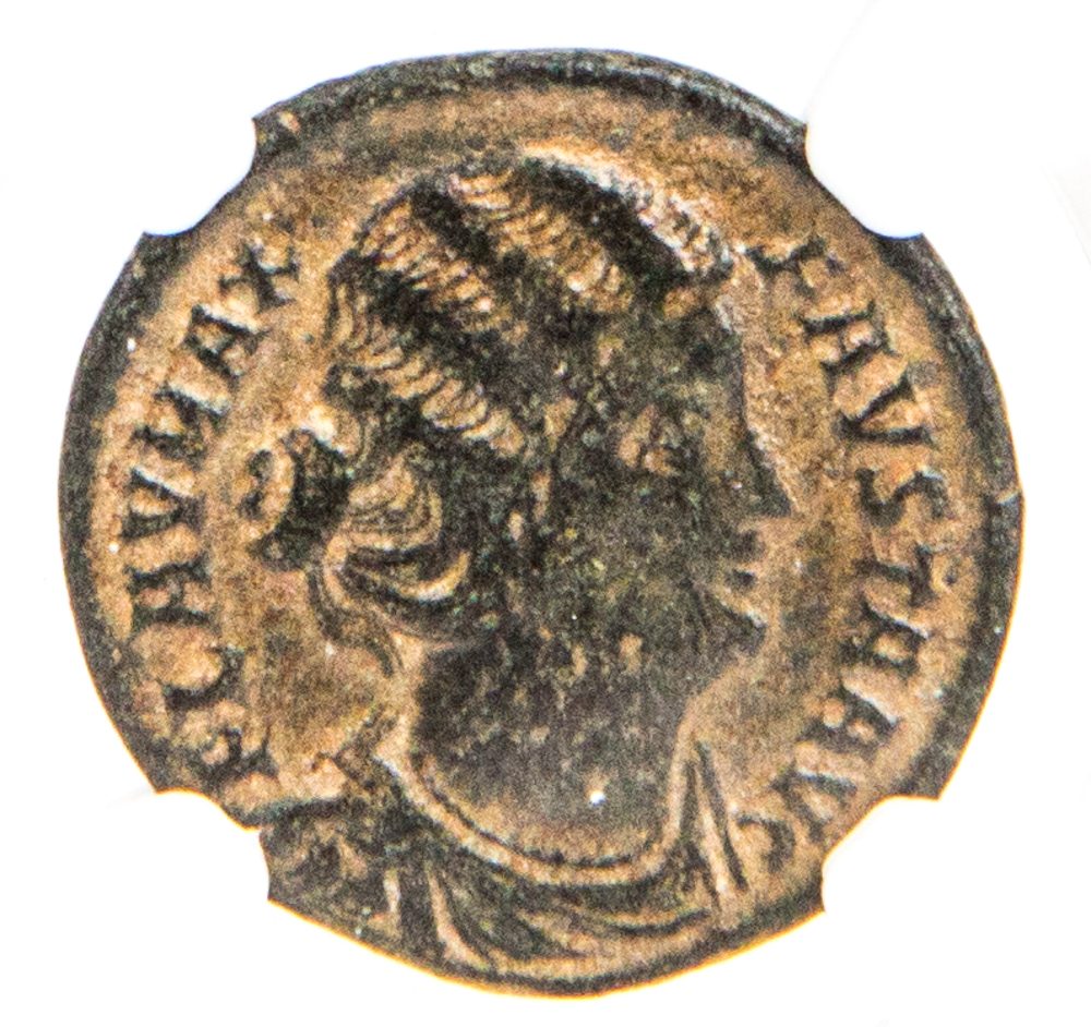 Roman bronze of Flavia Maximiana Theodora, NGC(VF)