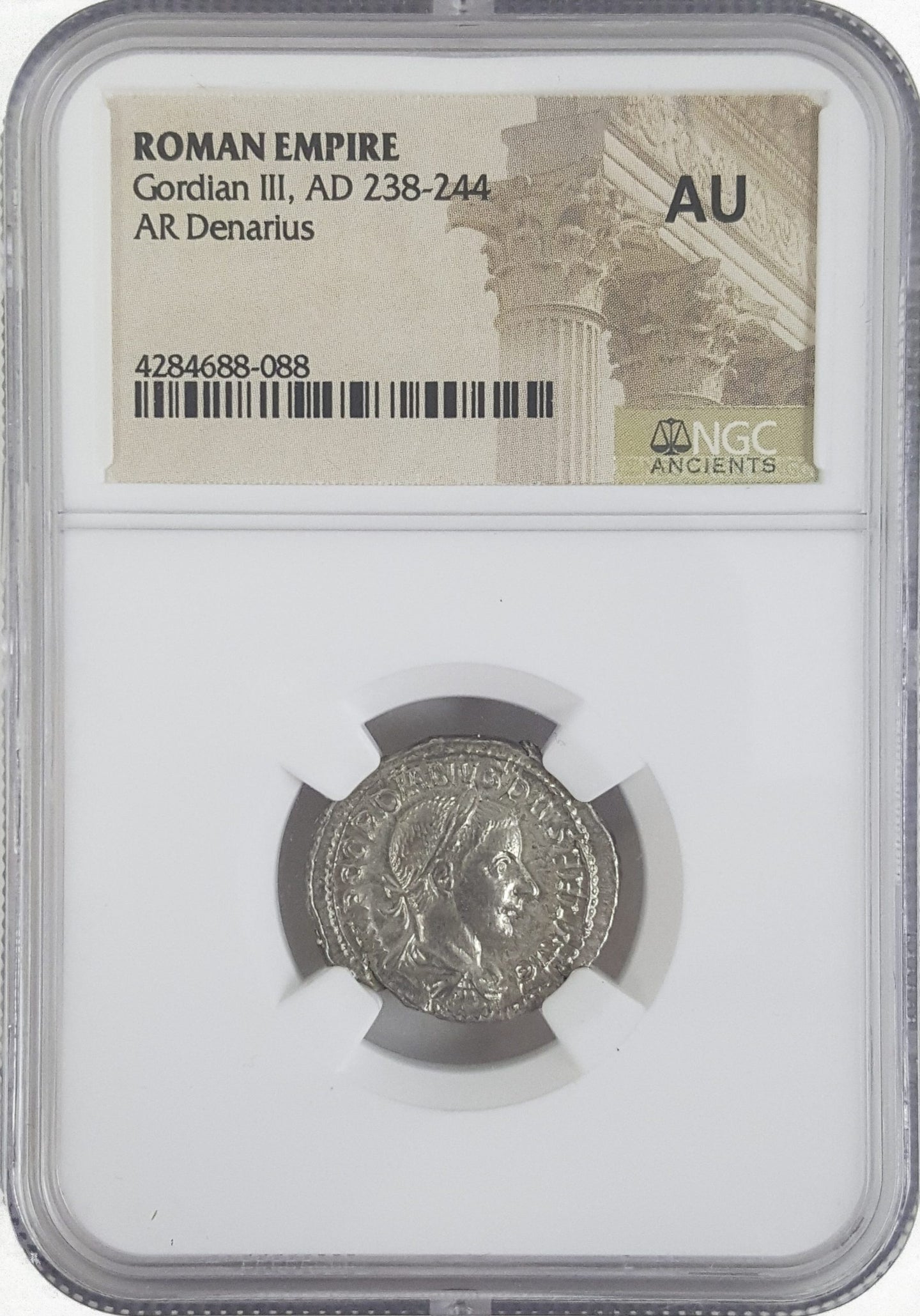 Roman Silver Denarius of Gordian III (AD 238-244) NGC(AU)