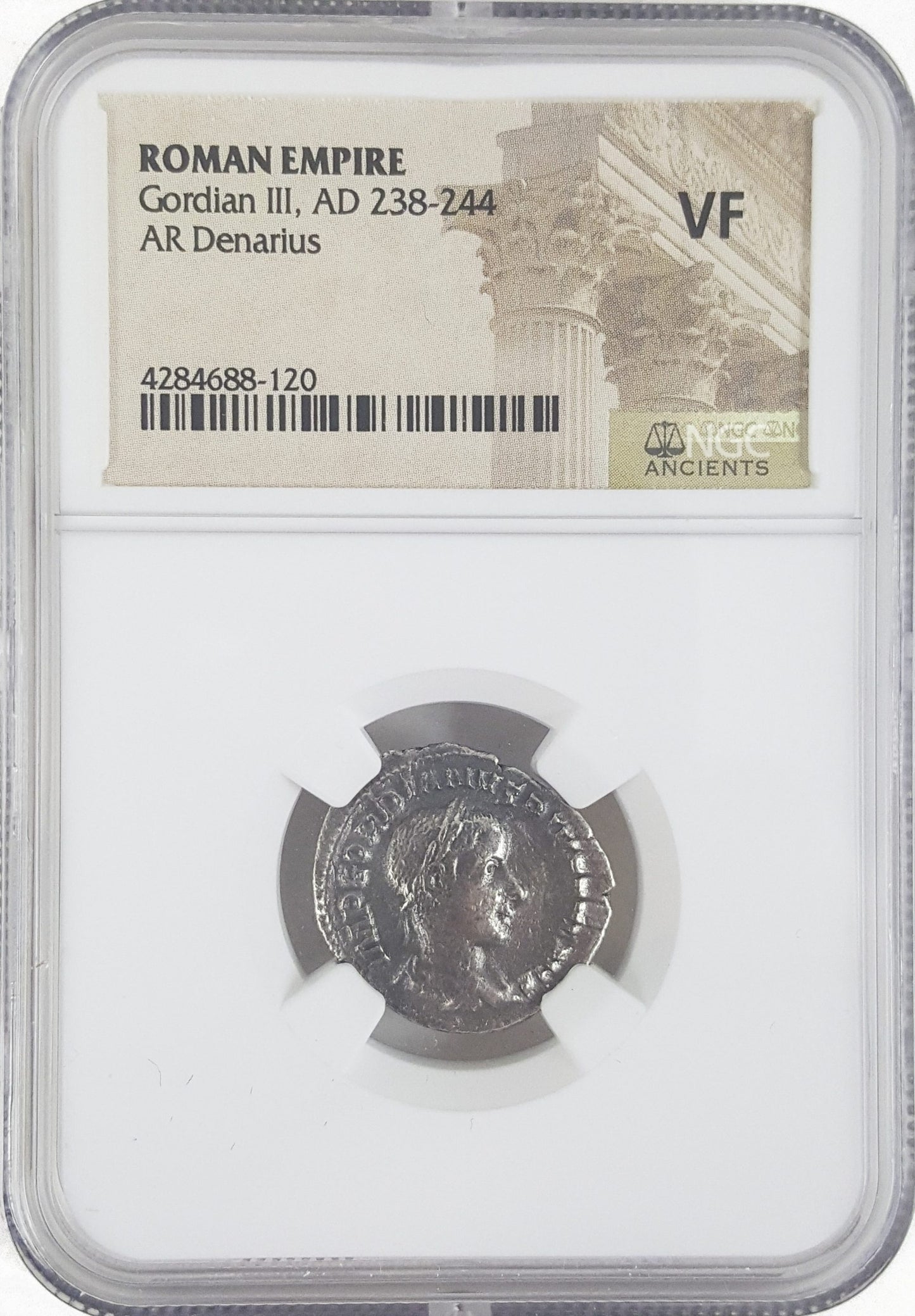 Roman Silver Denarius of Gordian III (AD 238-244) NGC(VF)