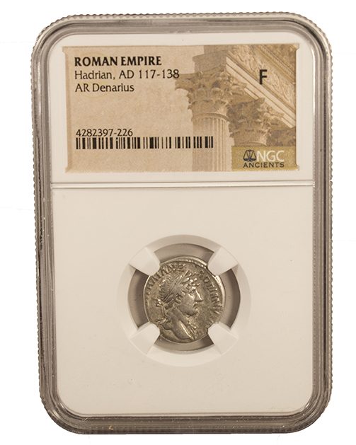 Roman Silver Denarius of Hadrian (AD 117-138) NGC(F)