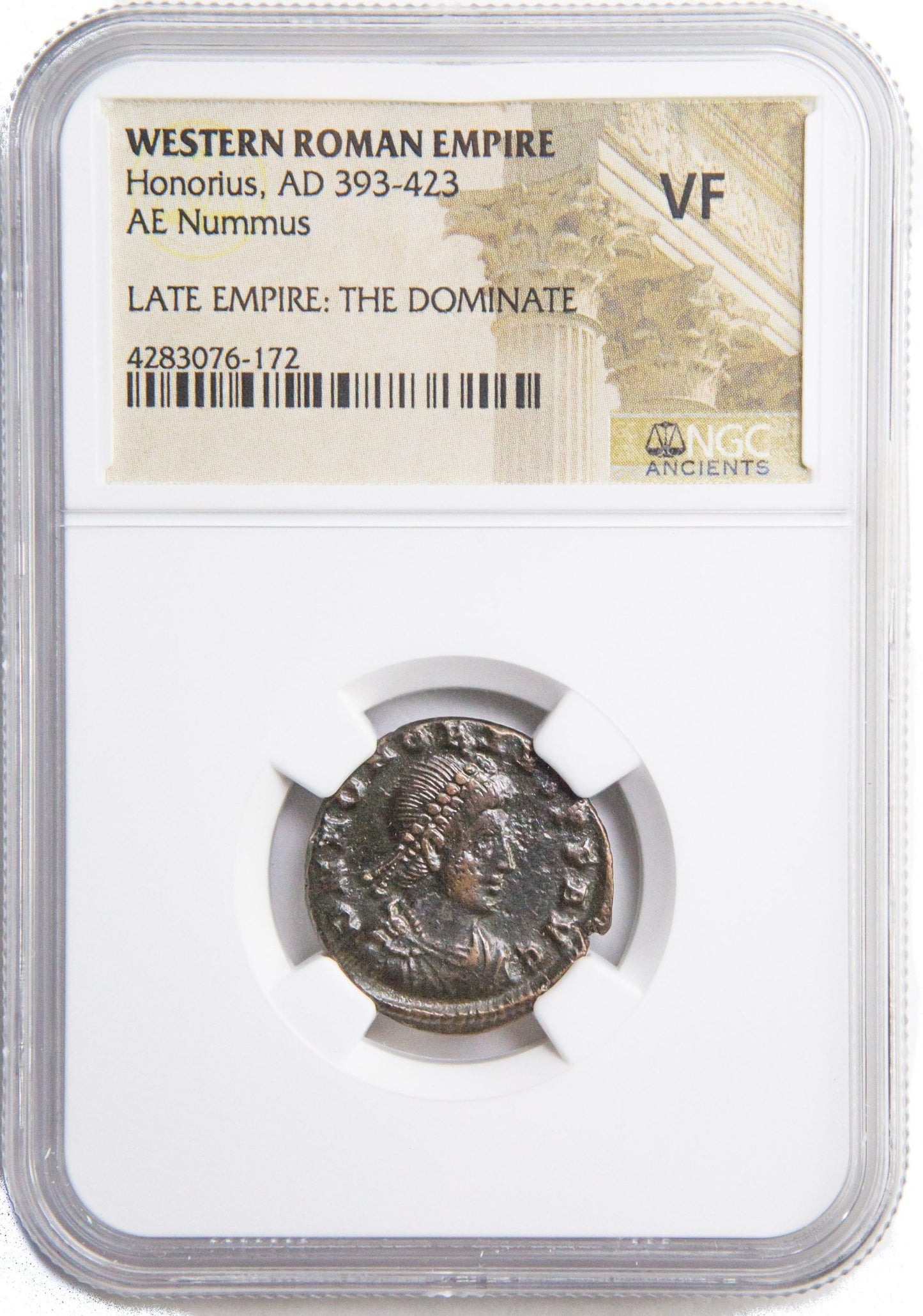 Roman AE of Honorius (AD393-423) NGC(VF)