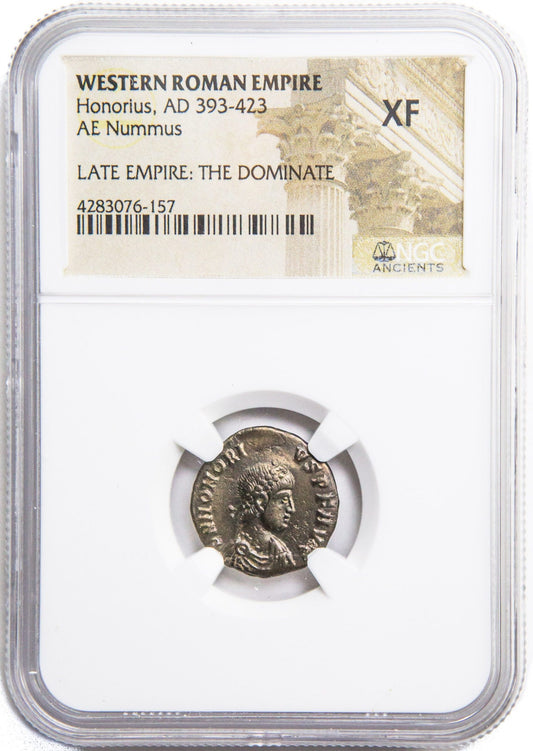 Roman AE of Honorius (AD393-423) NGC(XF)