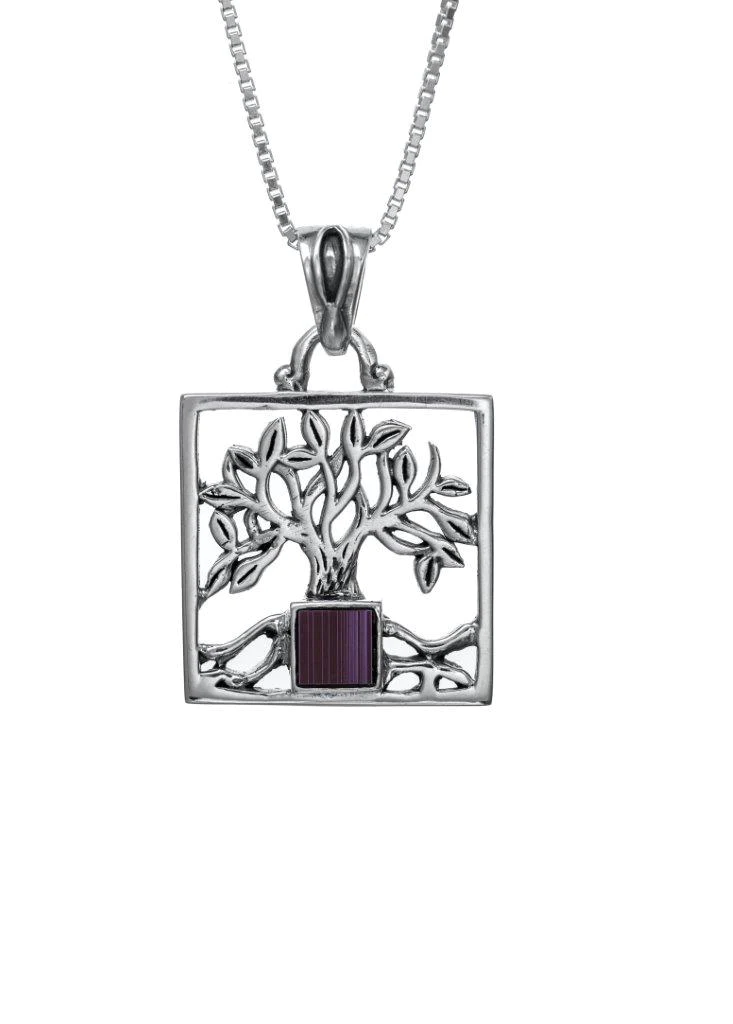 Jerusalem Nano Bible Torah Necklace Tree of Life Necklace Silver 925 Religious souvenirs