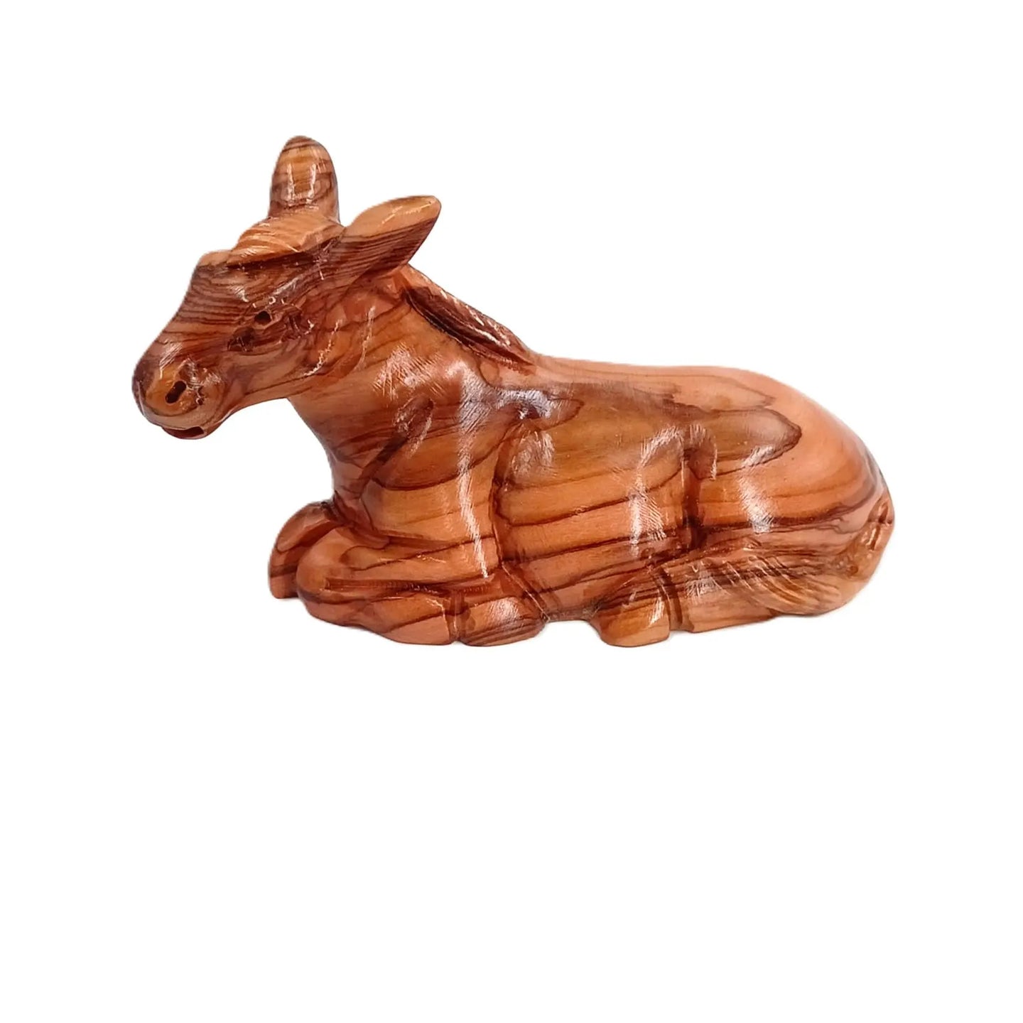 Handmade Olive Wood Nativity Scene – Full Ensemble in Rustic Stable