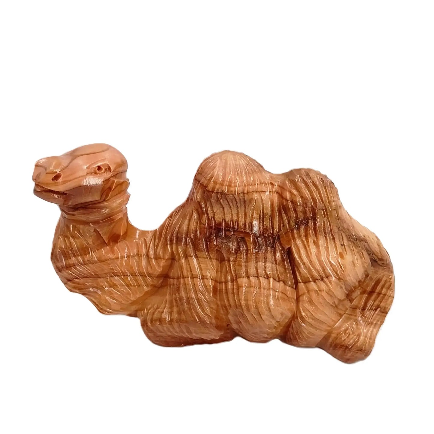 Handmade Olive Wood Nativity Scene – Full Ensemble in Rustic Stable