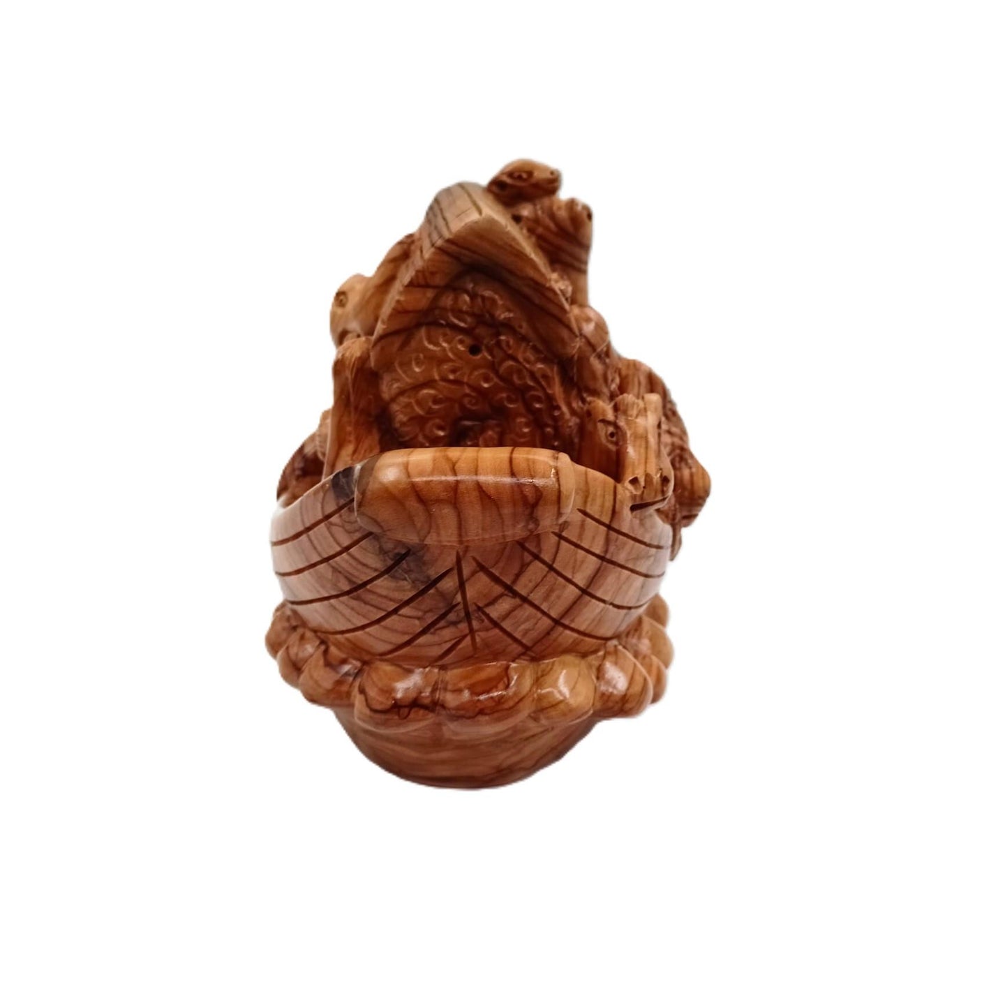 Noah's Ark Hand Carved Natural Olive Wood Sculpture