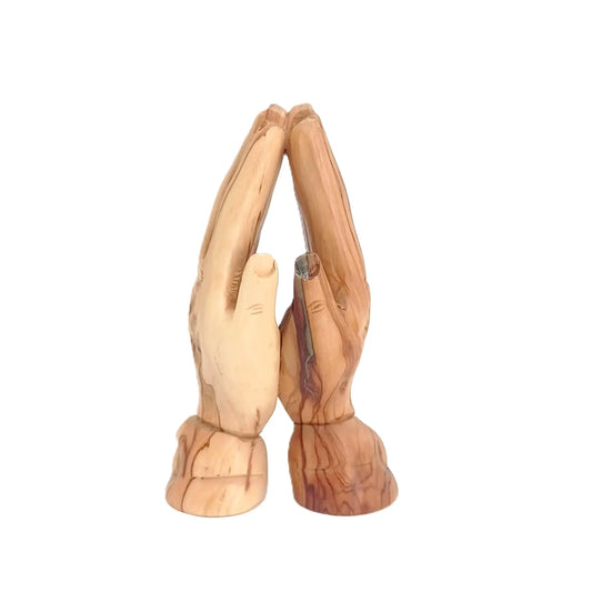 🙏 Handcrafted Olive Wood Sculpture – Praying Hands