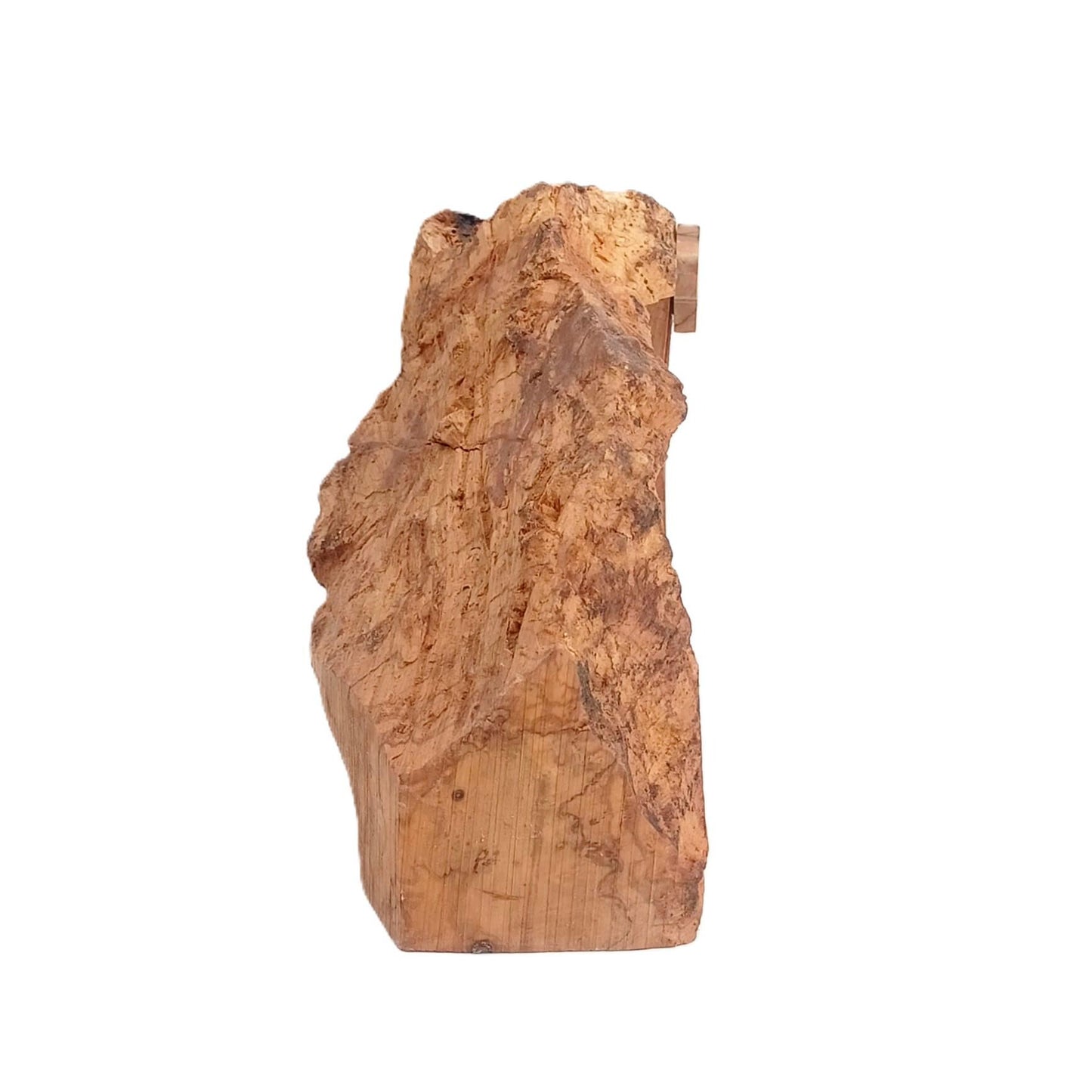 Olive Wood Nativity Scene Ornament – Hand-Carved Holy Family in Natural Log Setting