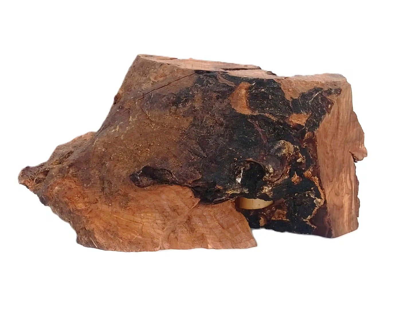 Olive Wood Nativity Scene – Hand-Carved Holy Family in Natural Cave Setting