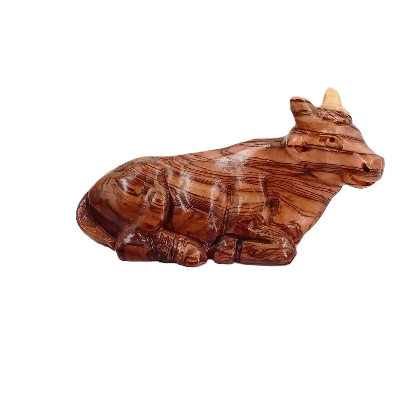 Handmade Olive Wood Nativity Scene – Full Ensemble in Rustic Stable