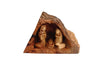 Olive Wood Nativity Scene – Hand-Carved Holy Family in Natural Bethlehem Cave