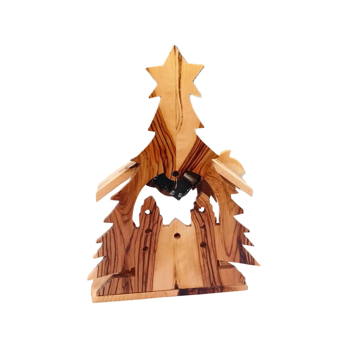 Olive Wood Musical Nativity Scene – Hand Carved