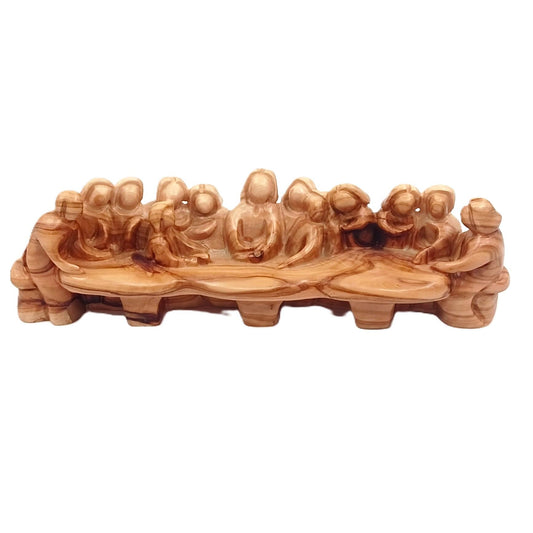 ✝️ Abstract Olive Wood Sculpture – The Last Supper