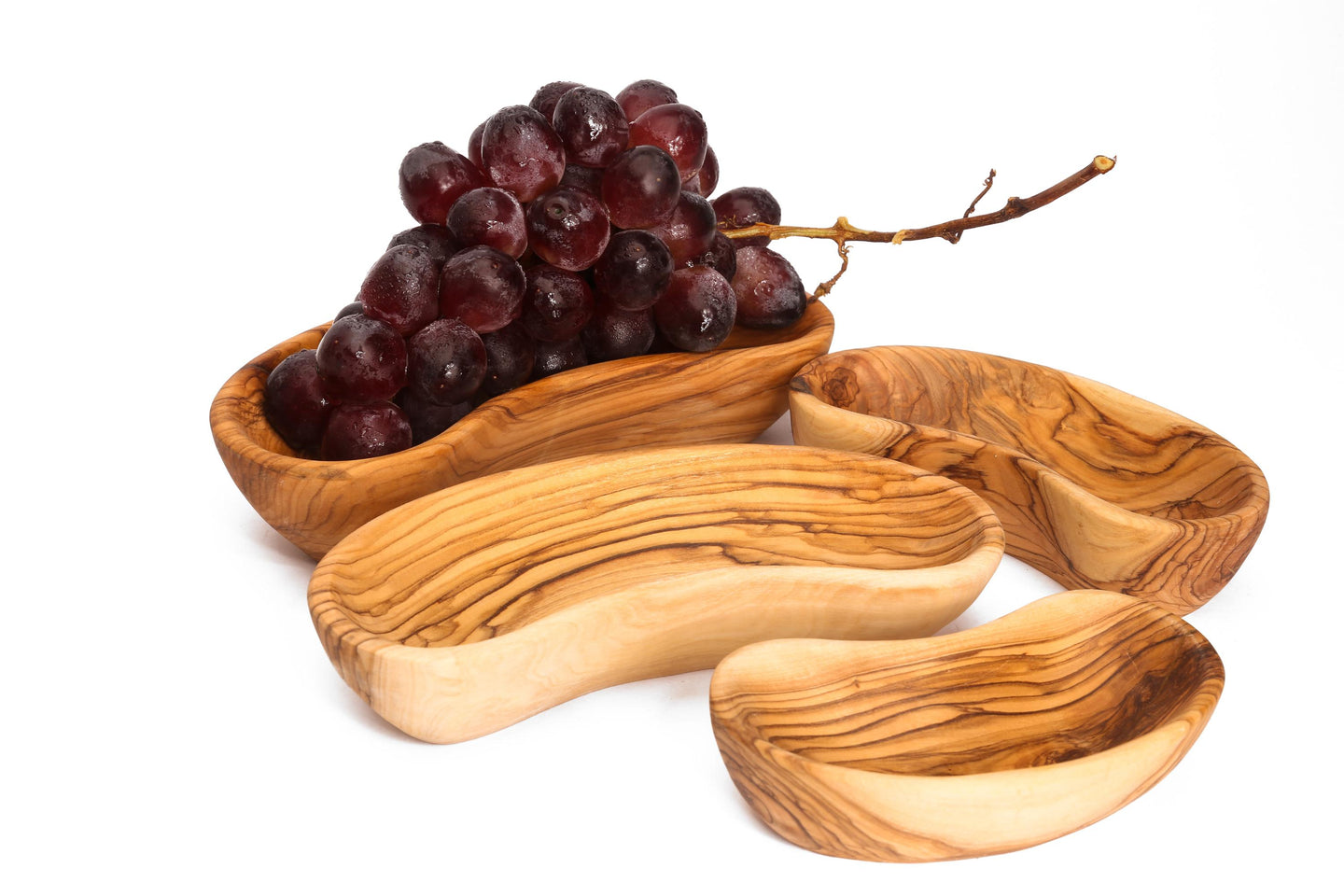 Olive Wood Plates_ Four Pieces