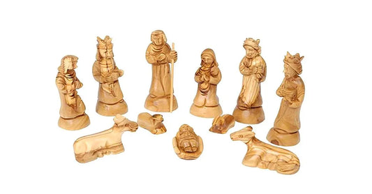 Olive Wood Nativity Scene_ Detailed Nativity Figurines