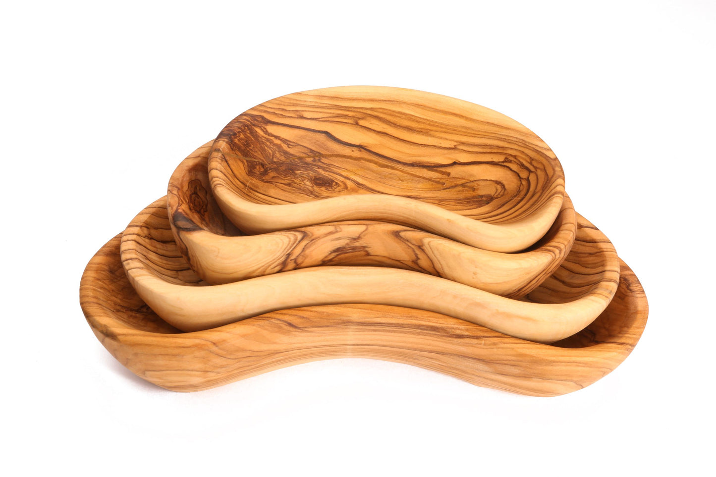 Olive Wood Plates_ Four Pieces