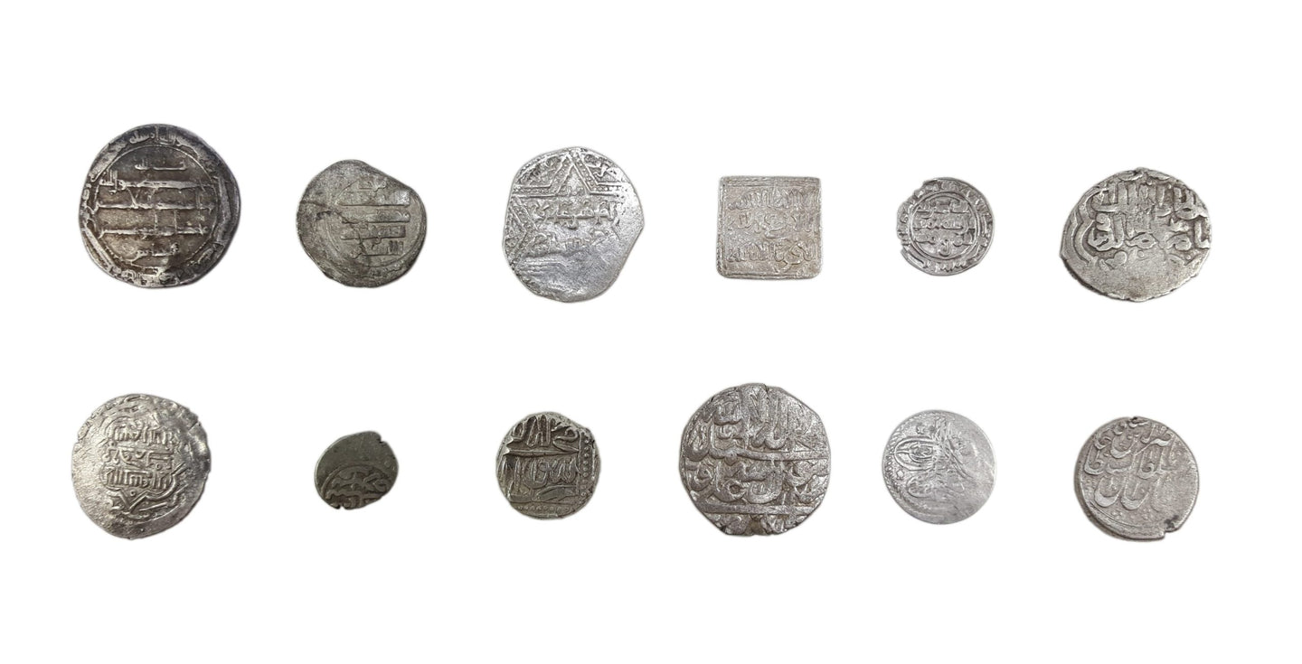 Islam: 12 Silver Coin Collection